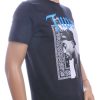 CLUB JU Trendy Ronde Hals Heren T-Shirt met Tupac Print – Zwart