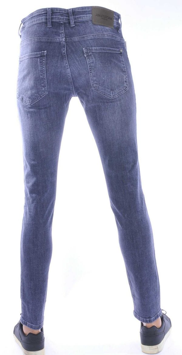 AMSTERDAM PREMIUM Vintage Slim Fit Stretch Heren Jeans – Zwart | Trendy, Comfortabel en Duurzaam