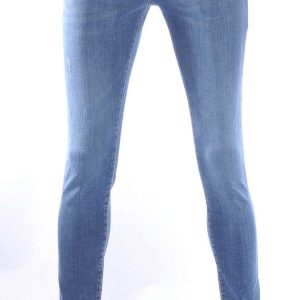 AMSTERDAM PREMIUM Trendy Vintage Wassing Slim Fit Stretch Jeans voor Heren – Lichtblauw