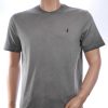 CLUB JU Vintage Ronde Hals Effen Heren T-Shirt - Antraciet