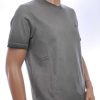 CLUB JU Vintage Ronde Hals Effen Heren T-Shirt - Antraciet