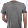 CLUB JU Vintage Ronde Hals Effen Heren T-Shirt - Antraciet