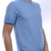 CLUB JU Vintage Ronde Hals Effen Heren T-Shirt - Blauw