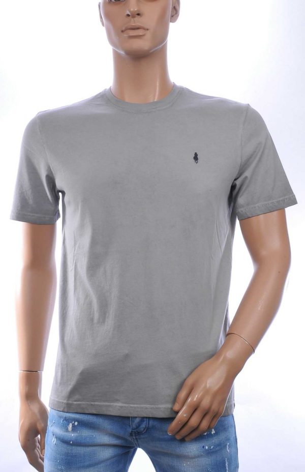CLUB JU Vintage Ronde Hals Effen Heren T-Shirt - Grijs