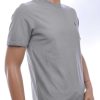 CLUB JU Vintage Ronde Hals Effen Heren T-Shirt - Grijs