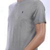 CLUB JU Vintage Ronde Hals Effen Heren T-Shirt - Grijs