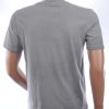 CLUB JU Vintage Ronde Hals Effen Heren T-Shirt - Grijs