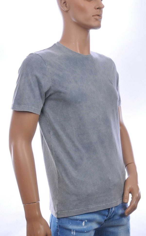 CLUB JU Vintage Ronde Hals Effen Heren T-Shirt - Grijs