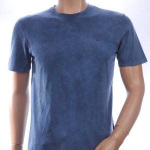 CLUB JU Vintage Ronde Hals Effen Heren T-Shirt - Navy