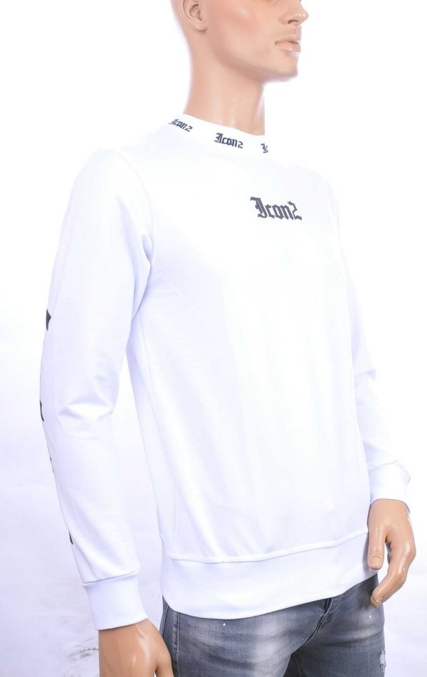 ICON2 Trendy Los Angeles Ronde Hals Heren Sweatshirt – Wit