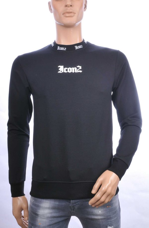ICON2 Trendy Los Angeles Ronde Hals Heren Sweatshirt – Zwart