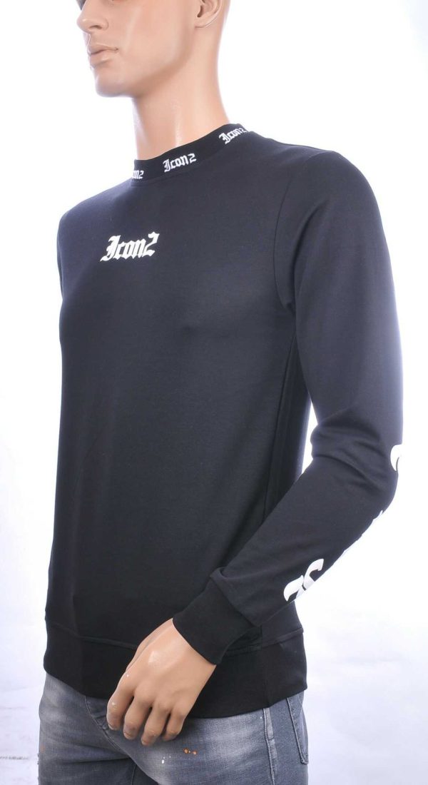 ICON2 Trendy Los Angeles Ronde Hals Heren Sweatshirt – Zwart