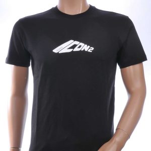 ICON2 Trendy Ronde Hals T-Shirt met 3D Letters Print – Zwart