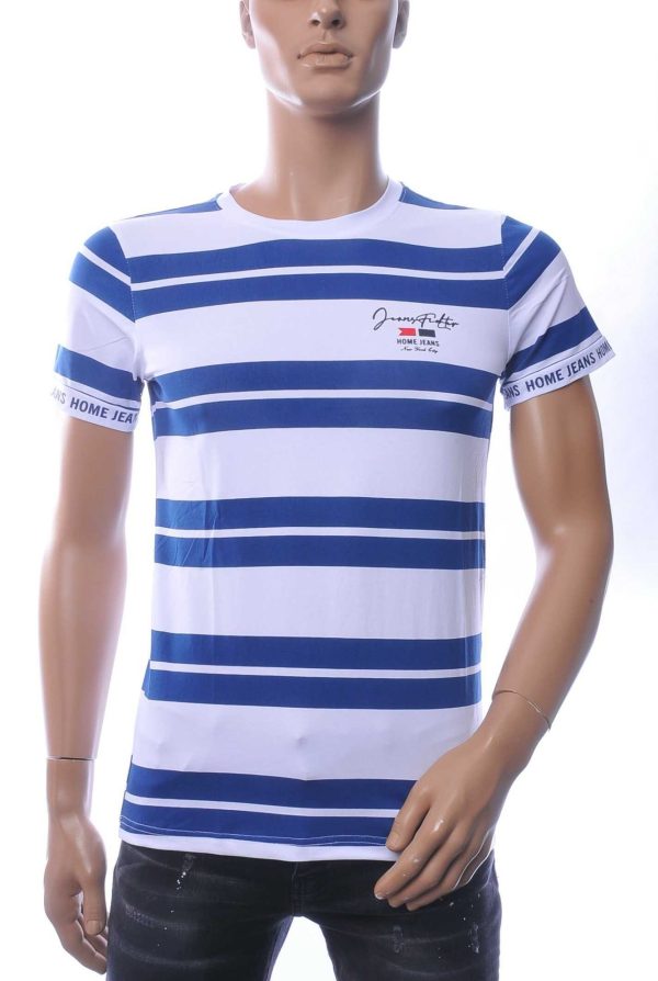 NEW DREAM Trendy STRIPE TEE Ronde Hals T-Shirt - Blauw