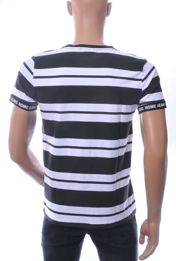 NEW DREAM Trendy STRIPE TEE Ronde Hals T-Shirt - Zwart