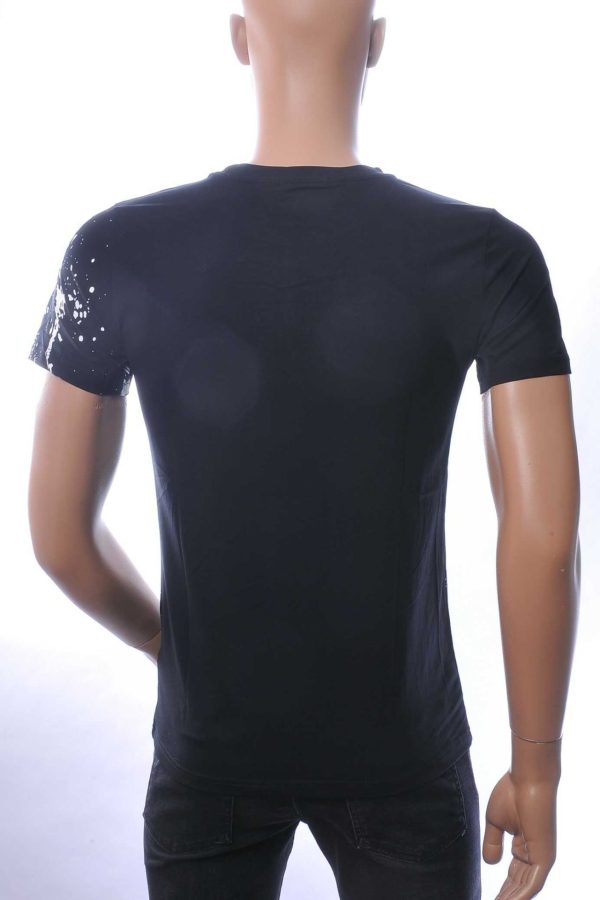 NEW DREAM Trendy Tijgerprint Ronde Hals T-Shirt met Steentjes – Zwart